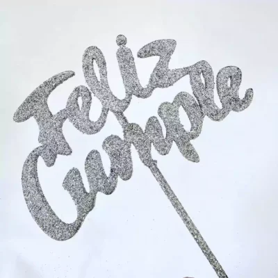 Topper Plastico Feliz Cumple